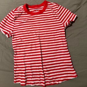 Old Navy Kids Red and White Striped Tee